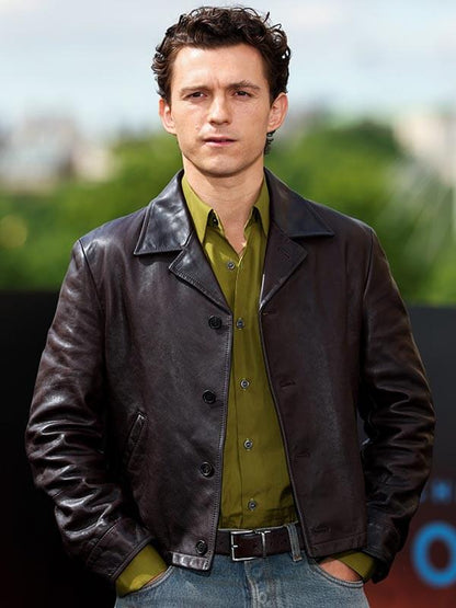 The Odyssey 2026 Tom Holland Leather Jacket