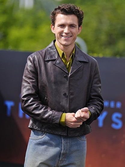 The Odyssey 2026 Tom Holland Leather Jacket