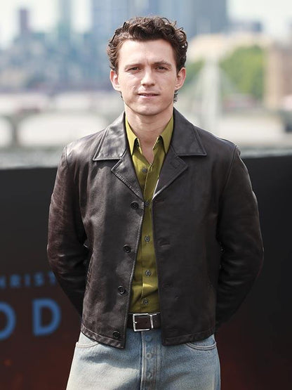 The Odyssey 2026 Tom Holland Leather Jacket