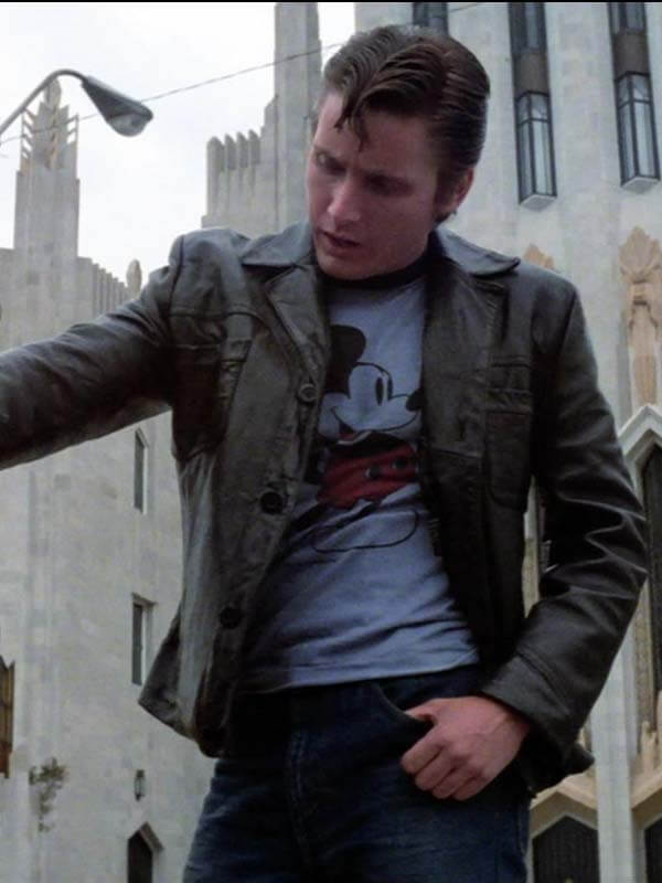 The Outsiders 1983 Emilio Estevez Black Leather Jacket