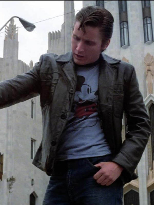 The Outsiders 1983 Emilio Estevez Black Leather Jacket
