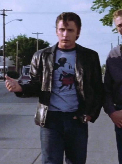 The Outsiders 1983 Emilio Estevez Black Leather Jacket