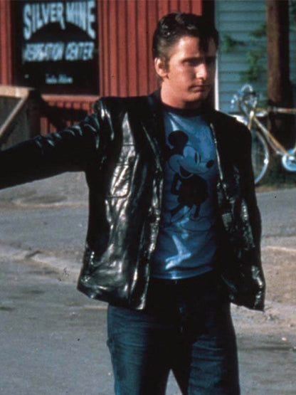 The Outsiders 1983 Emilio Estevez Black Leather Jacket