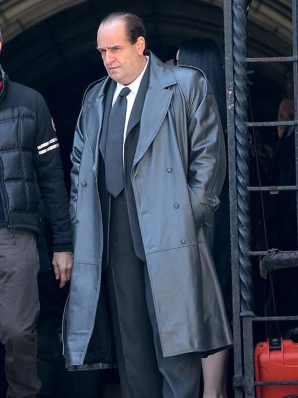 The Penguin S01 Colin Farrell Black Leather Coat