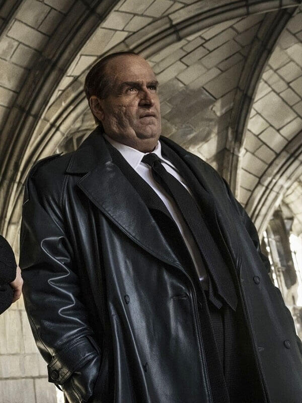 The Penguin S01 Colin Farrell Black Leather Coat