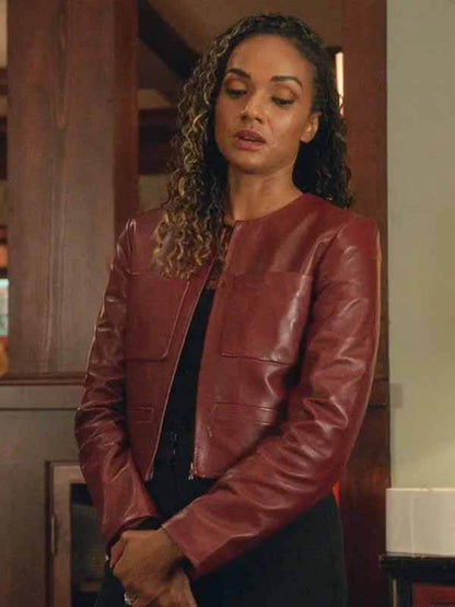 The Rookie S08 Nyla Harper Brown Leather Jacket