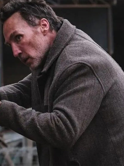 The Run 2025 Callan Mulvey Gray Wool Coat