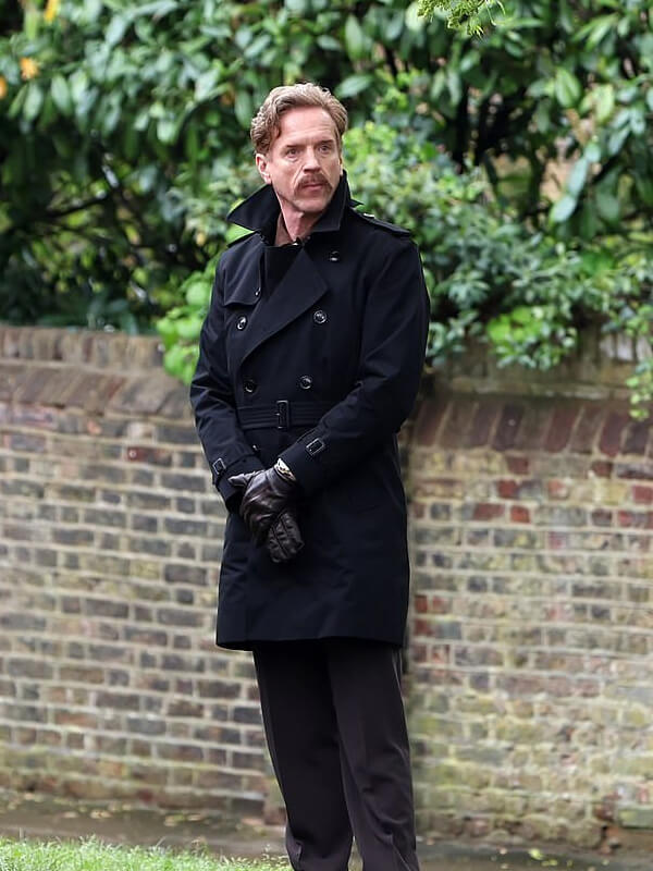 The Runner 2026 Damian Lewis Black Trench Coat