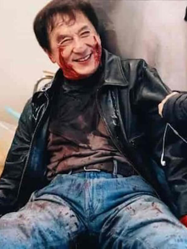 The Shadow’s Edge Jackie Chan Black Leather Jacket