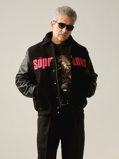 The Sopranos Michael Imperioli Kith Black Varsity Jacket