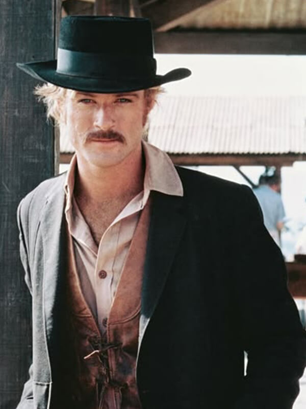 The Sundance Kid in Bolivia Robert Redford Black Coat