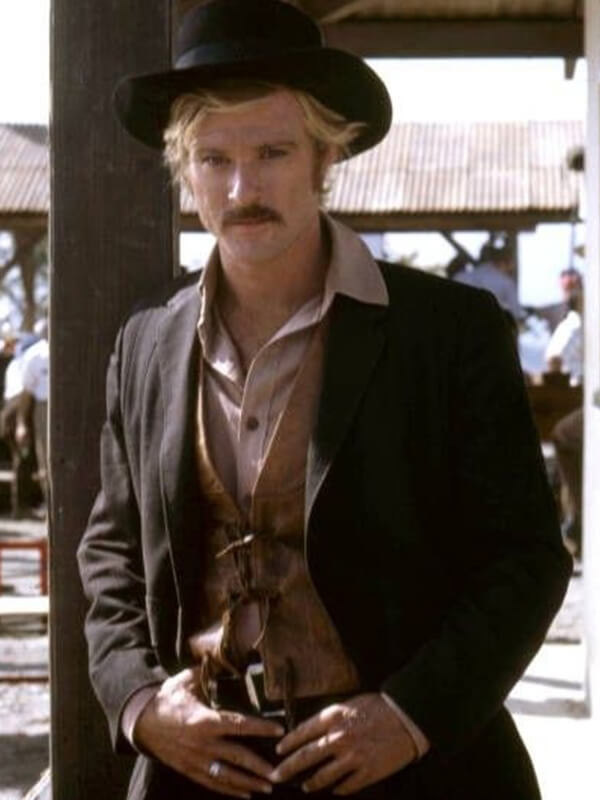 The Sundance Kid in Bolivia Robert Redford Black Coat