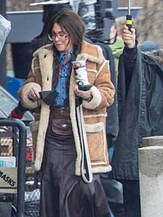 The Umbrella Academy Megan Mullally Shearling Leather Coat