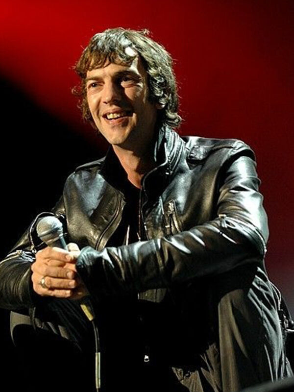 The Verve's Richard Ashcroft Black Leather Jacket
