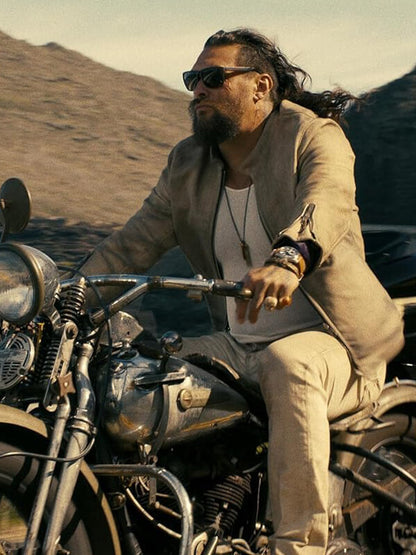 The Wrecking Crew 2026 Jason Momoa Suede Leather Jacket