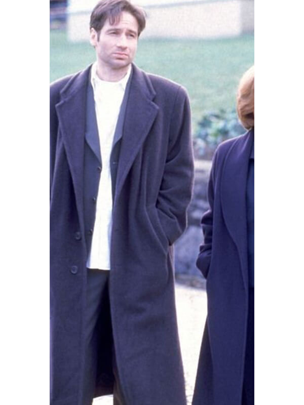 The X File S03 David Duchovny Black Wool Coat