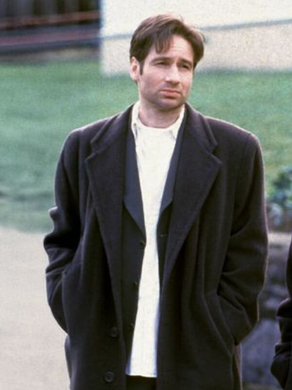 The X File S03 David Duchovny Black Wool Coat