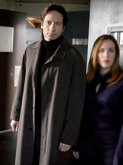 The X File S04 Fox Mulder Brown Wool Coat