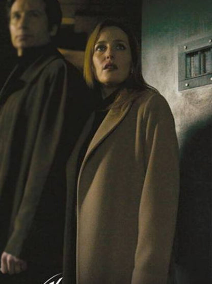 The X Files S09 Dana Scully Beige Wool Coat