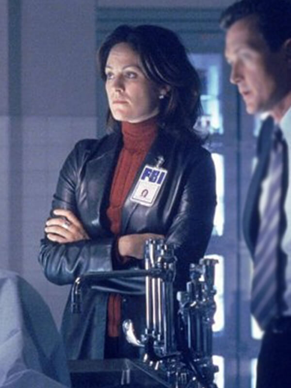 The X Files S09 Monica Reyes Black Leather Coat