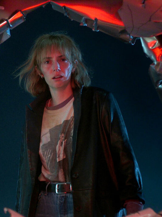 Stranger things Season 05 Robin Black Leather Coat