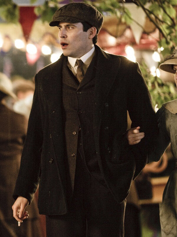 Thomas Barrow Downton Abbey S01 Black Wool Coat