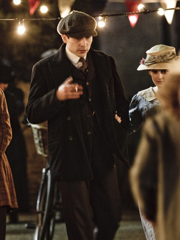 Thomas Barrow Downton Abbey S01 Black Wool Coat