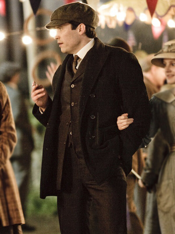 Thomas Barrow Downton Abbey S01 Black Wool Coat