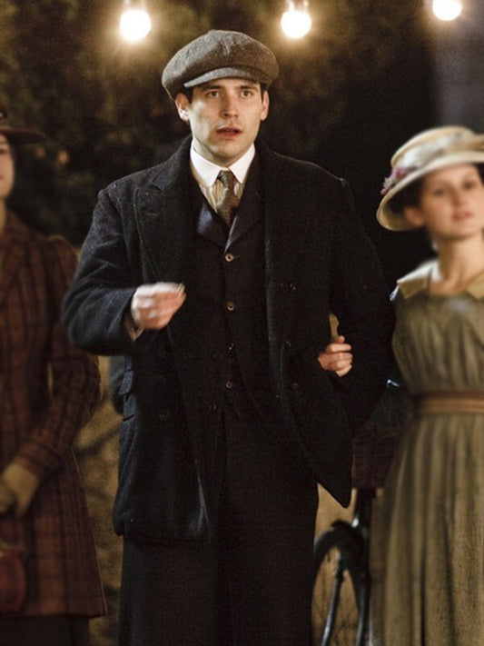 Thomas Barrow Downton Abbey S01 Black Wool Coat