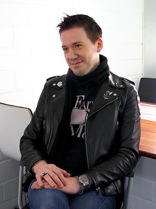 Tobias Forge Black Leather Biker Jacket