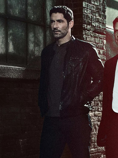 Tom Ellis CIA 2026 Hart Hoxton Black Leather Jacket