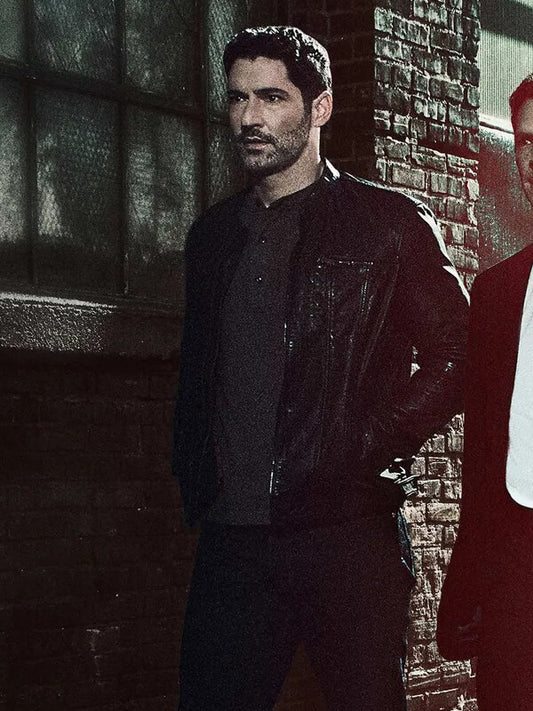 Tom Ellis CIA 2026 Hart Hoxton Black Leather Jacket