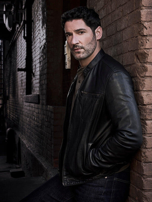 Tom Ellis CIA 2026 Hart Hoxton Black Leather Jacket