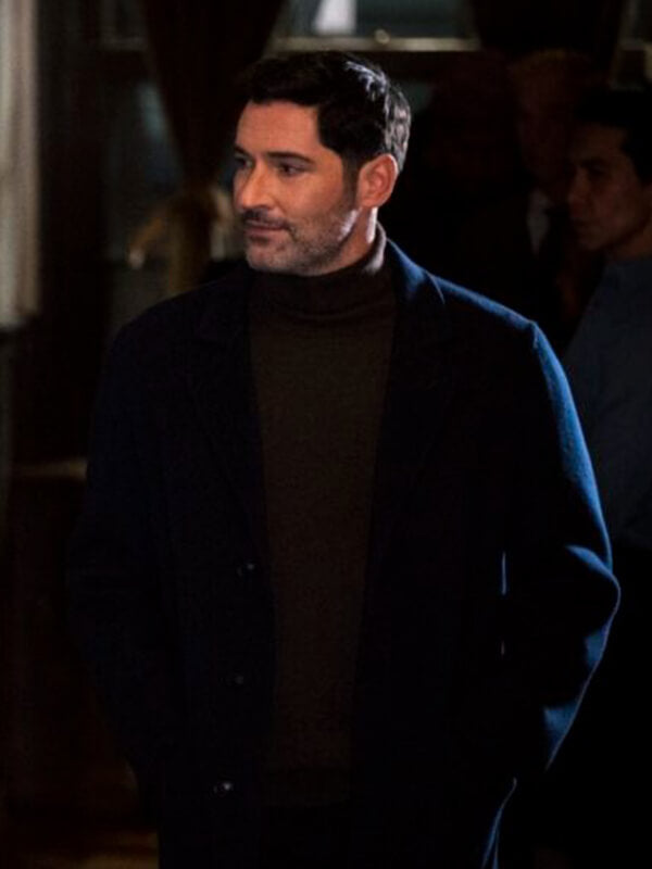 Tom Ellis CIA 2026 Hart Hoxton Blue Wool Coat