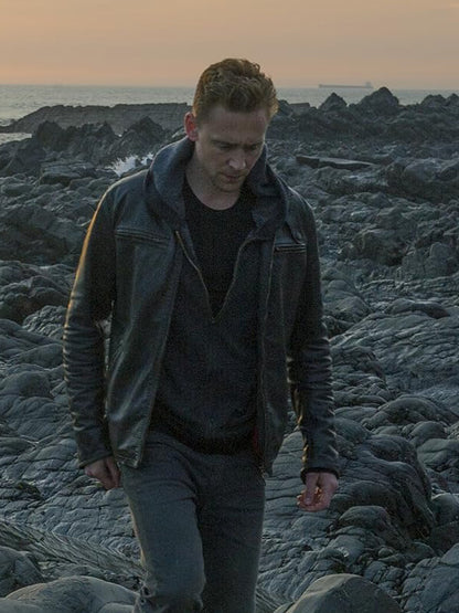 Tom Hiddleston The Night Manager Black Leather Jacket