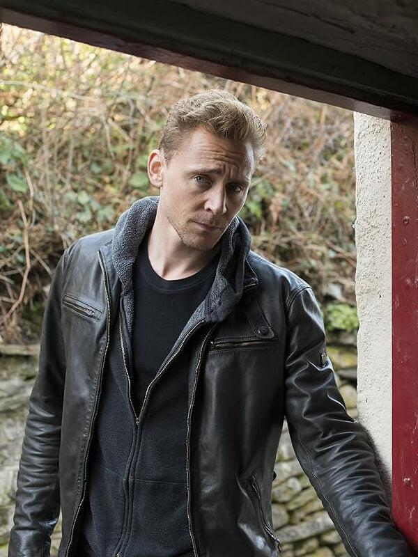 Tom Hiddleston The Night Manager Black Leather Jacket