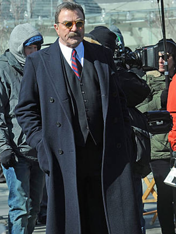 Tom Selleck Blue Bloods Blue Wool Coat
