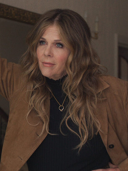 Too Much 2025 Rita Wilson Brown Suede Jacket