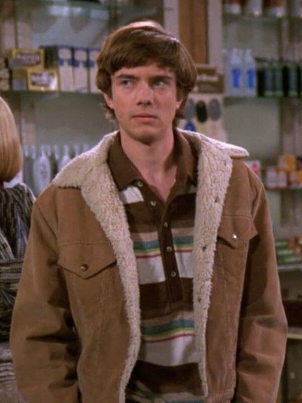 Topher Grace That '70s Show Brown Shearling Jacket