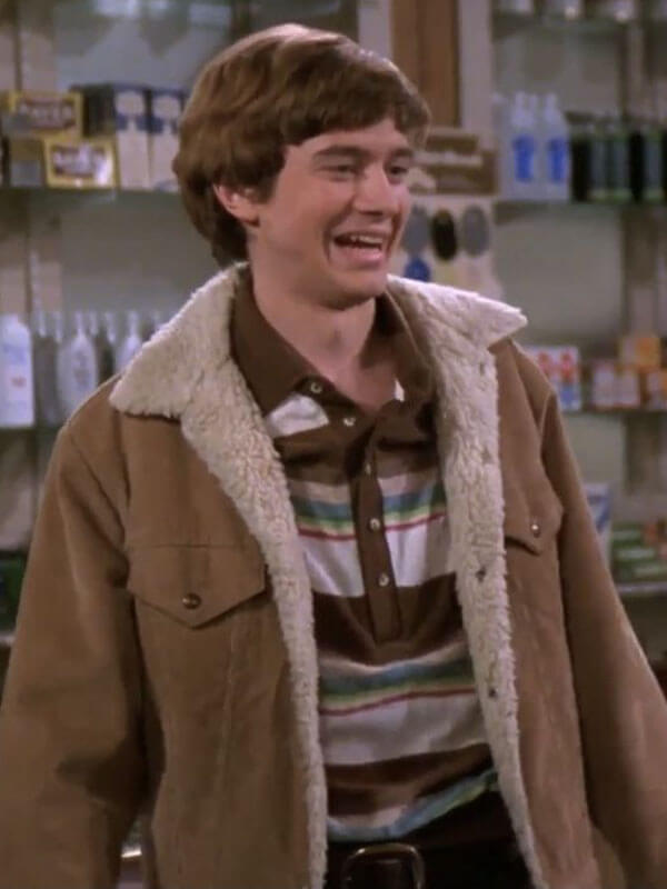 Topher Grace That '70s Show Brown Shearling Jacket