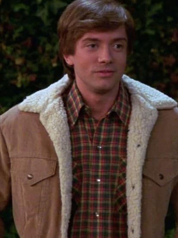 Topher Grace That '70s Show Brown Shearling Jacket