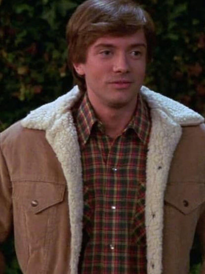Topher Grace That '70s Show Brown Shearling Jacket