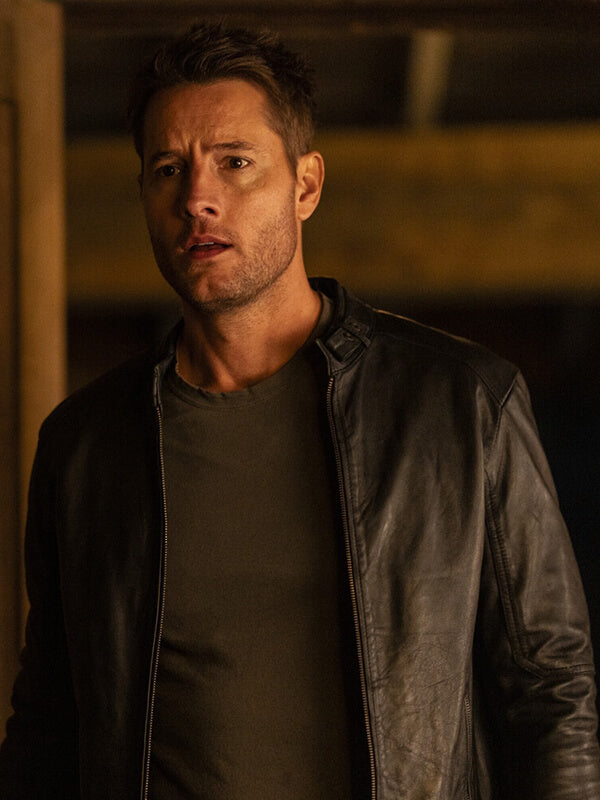 Tracker S01 Justin Hartley Black Leather Jacket