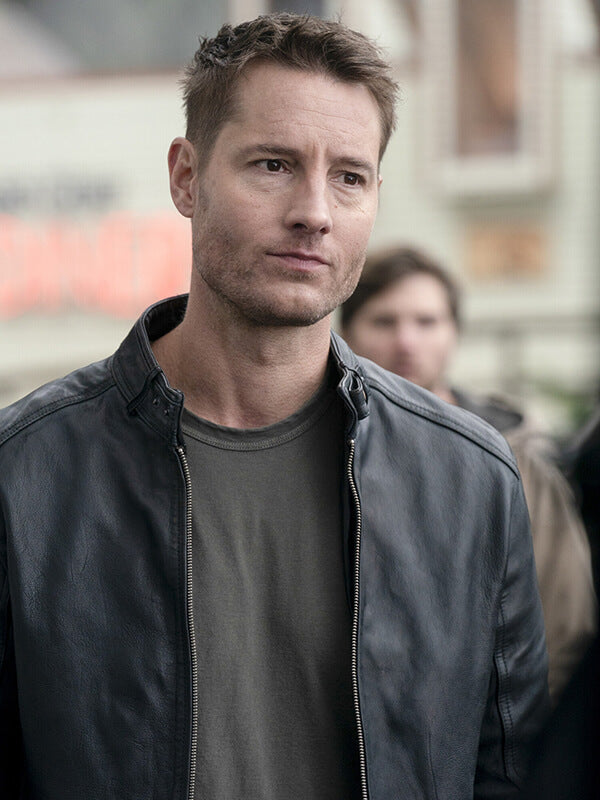 Tracker S01 Justin Hartley Black Leather Jacket