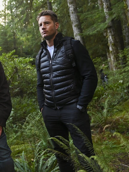 Tracker S02 Justin Hartley Black Puffer Jacket