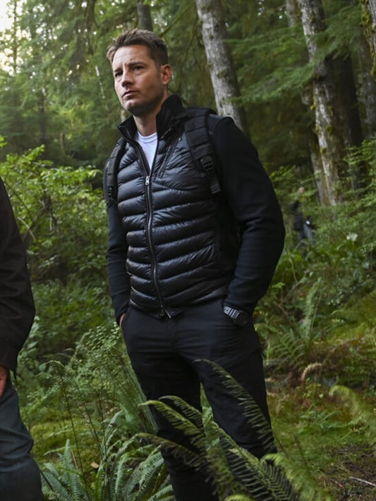 Tracker S02 Justin Hartley Black Puffer Jacket