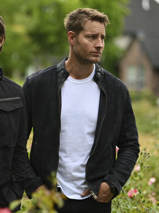 Tracker S02 Justin Hartley Black Suede Jacket