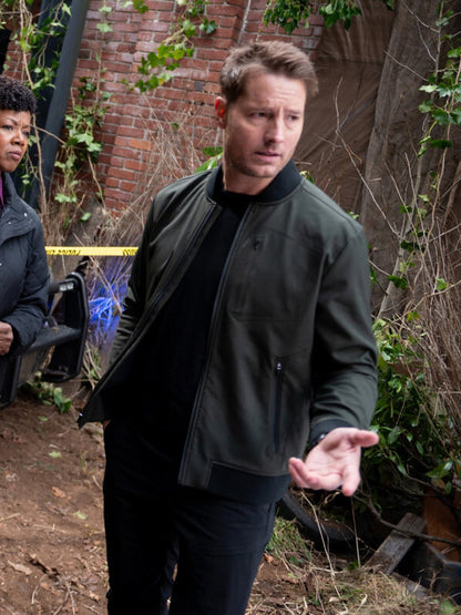 Tracker S02 Justin Hartley Green Bomber Jacket