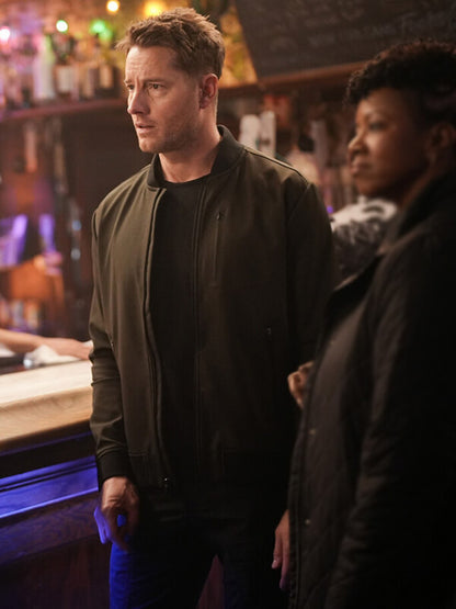Tracker S02 Justin Hartley Green Bomber Jacket
