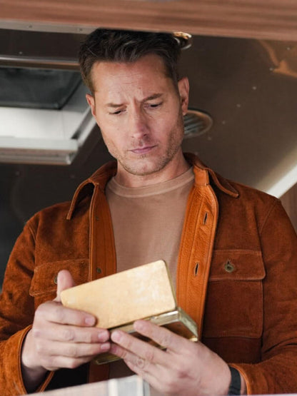 Tracker S03 Justin Hartley Brown Suede Leather Jacket
